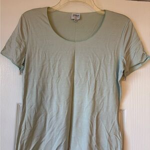 Armani Collezioni Women's Mint Green Short Sleeve Tee